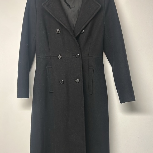 Fairweather Wool Double Breasted Hooded Trench Coat - Picture 3 of 8